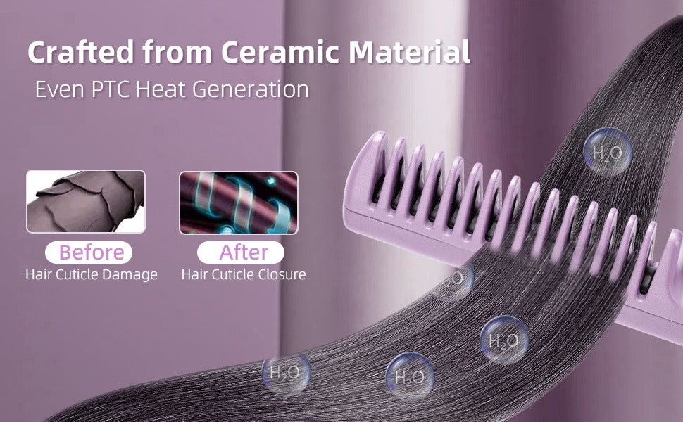 Rechargeable Wireless Hair Straightener Comb Brush for women | 3 Gear Control - Intelligent Shutdown, Hair Styler & Straightener Machine